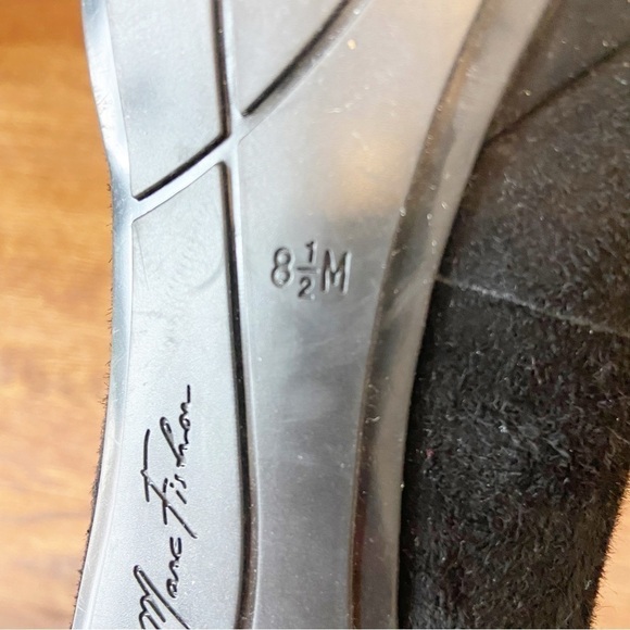 Marc Fisher | Black Suede Rounded Toe Pumps Size 8.5 - Picture 9 of 12